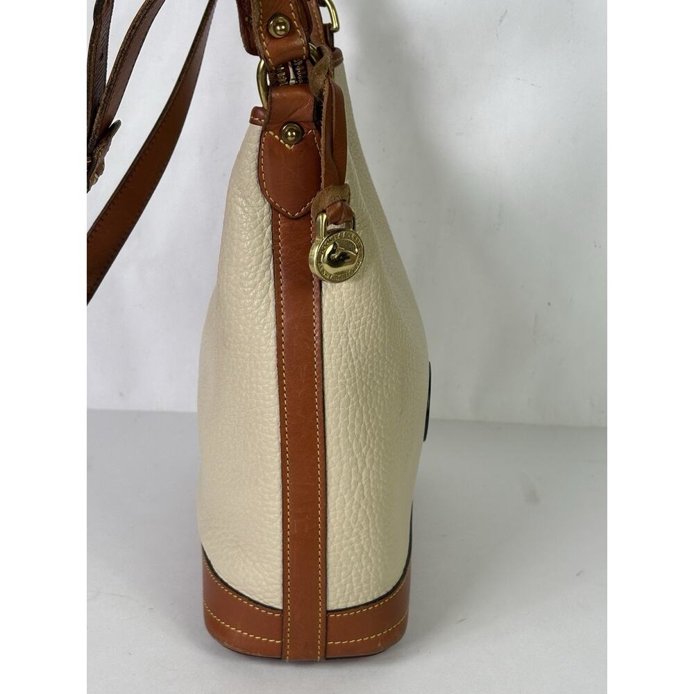 Dooney & Bourke Ivory Pebbled Leather Zipper Shoulder Bag - Picture 4 of 16